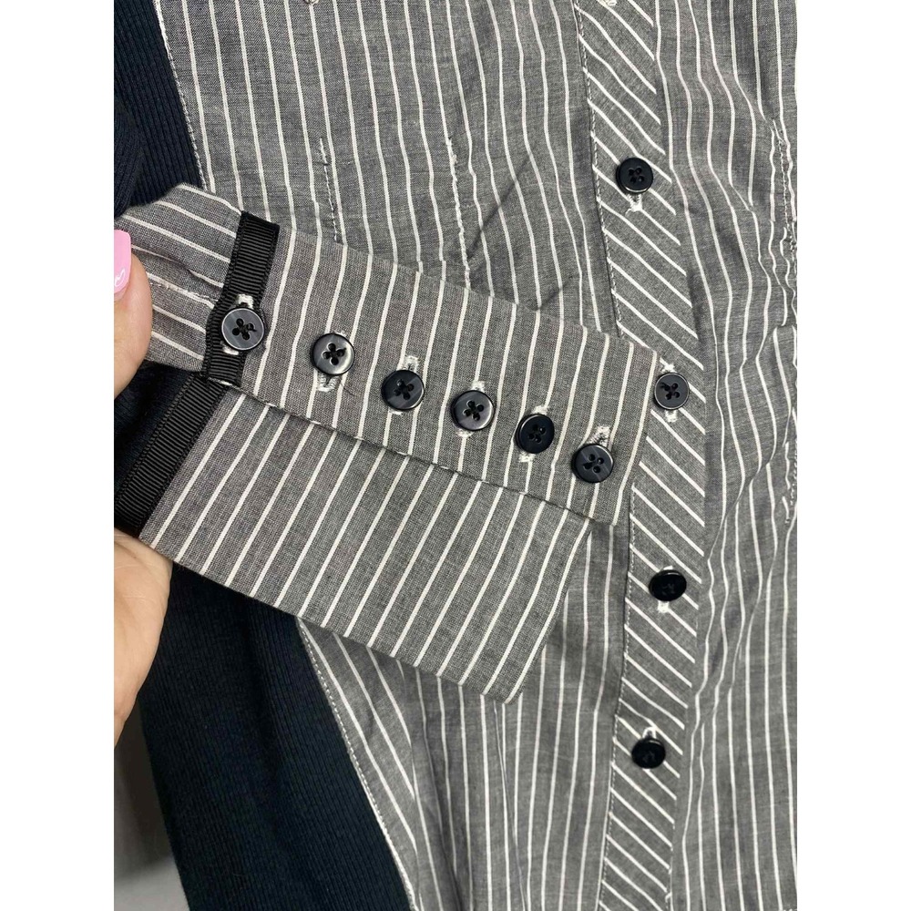 Goode Rider Size small Women's long sleeve Shirt Navy striped Equestrian cowgirl - Picture 7 of 10